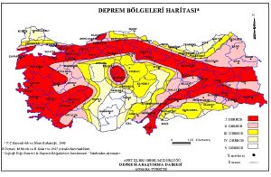 yeni deprem bölgeleri haritası