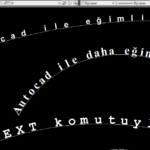 AutocCAD eğimli yazı yazma video anlatım