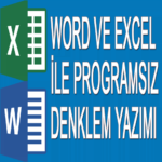 Word ve Excel ile denklem yazma anlatımı