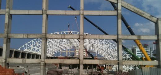 gebze olimpik yüzme havuzu projesi çelik çatı çalışması
