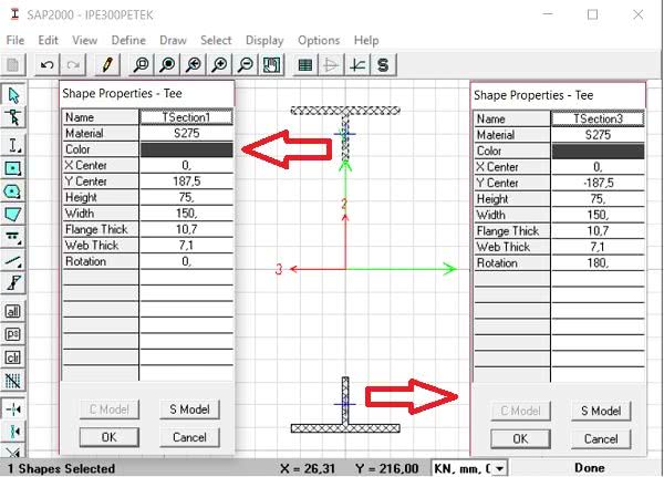 sap2000 section designer profil tanımlama