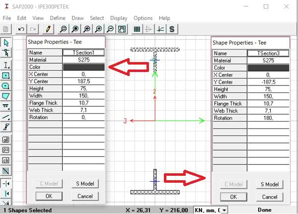 sap2000 section designer profil tanımlama