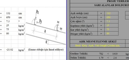 Aşık Hesabı Exceli