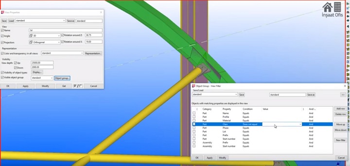 tekla structures tonoz kiriş çapraz makro çizimi xsteel