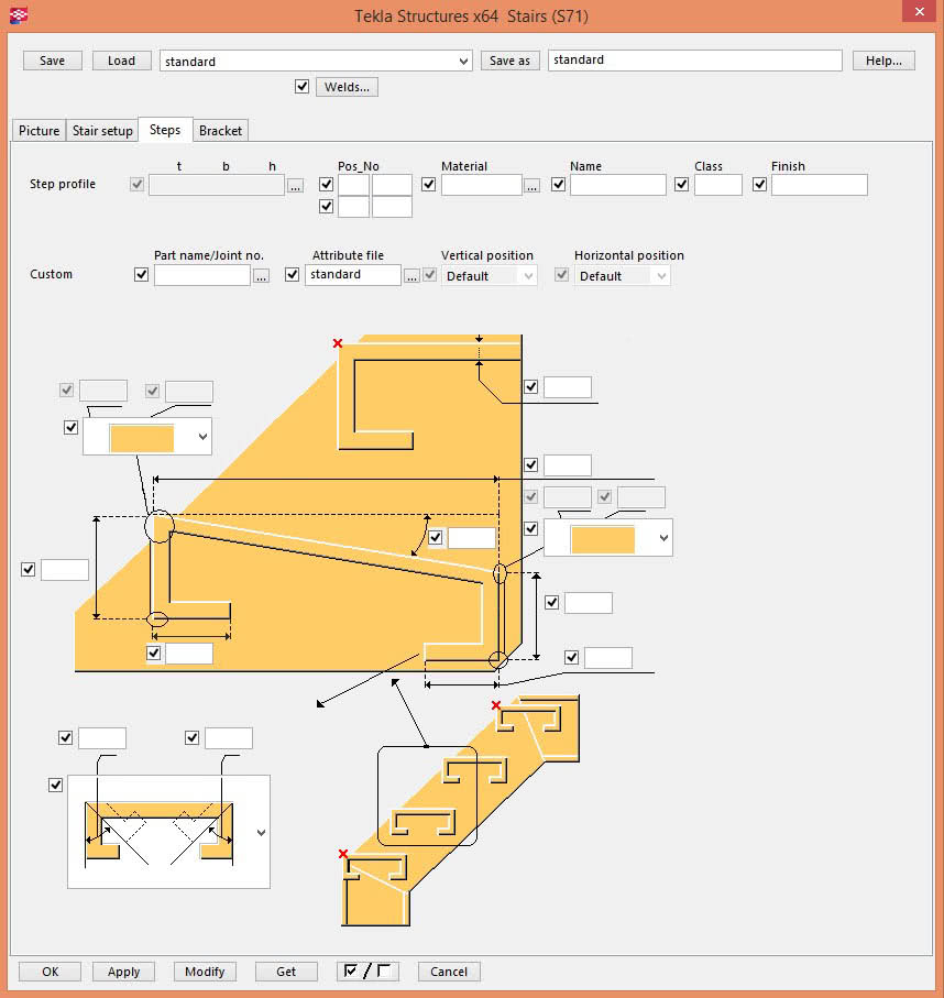 tekla structures makro merdiven çizimi